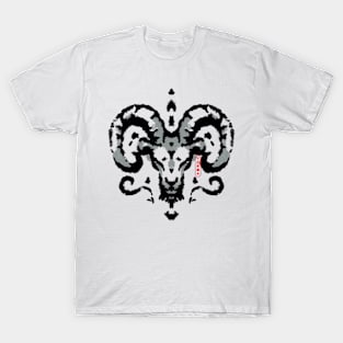 Goat Aries Horoscope Rorschach Test by Tobe Fonseca T-Shirt